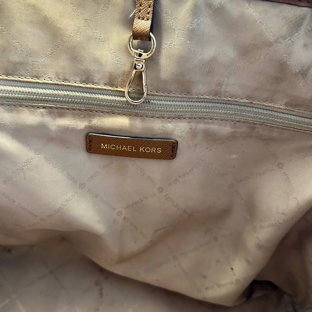 Michael Kors Brown Saffiano Leather Tote - Picture 7 of 11